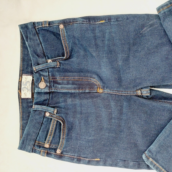 NEW We The Free Montana High Rise Blue Cotton Denim Pockets Skinny Jeans P1402 - Picture 4 of 11